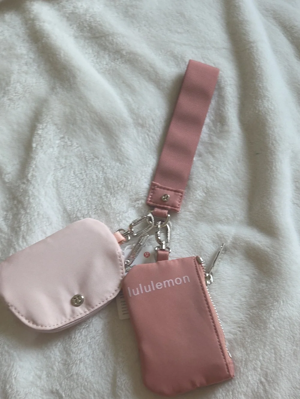 lululemon athletica Pink Key & Card Holder Set